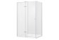Shower cabin rectangular Besco Viva 195, 120x90cm, right, glass transparent, profil chrome
