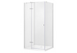 Shower cabin rectangular Besco Pixa, 120x90cm, right, glass transparent, profil chrome