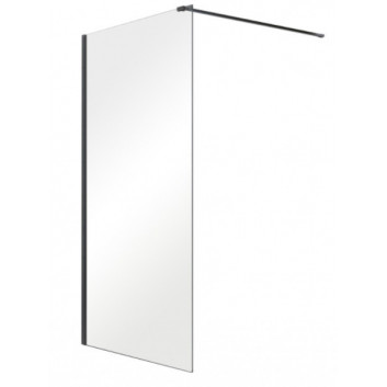 Shower cabin Walk In Besco Aveo, 90x195cm, glass transparent, profil chrome