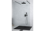 Shower cabin Walk In Besco Aveo Due Black, 90x195cm, glass transparent, profil black mat