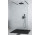 Shower cabin Walk In Besco Aveo Due Black, 110x195cm, glass transparent, profil black mat