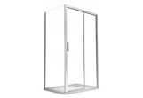 Side panel dla door prysznicowych Besco Actis, 80x195cm, glass transparent, profil chrome