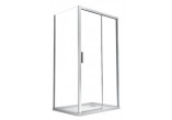 Side panel dla door prysznicowych Besco Actis, 80x195cm, glass transparent, profil chrome