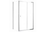 Side panel dla door prysznicowych Besco Duo Slide, 80x195cm, glass transparent, profil chrome