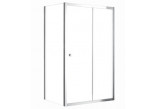 Side panel dla door prysznicowych Besco Duo Slide, 90x195cm, glass transparent, profil chrome