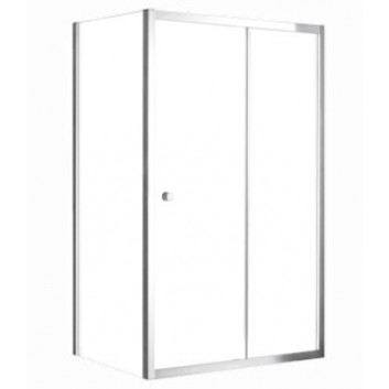 Side panel dla door prysznicowych Besco Actis, 80x195cm, glass transparent, profil chrome