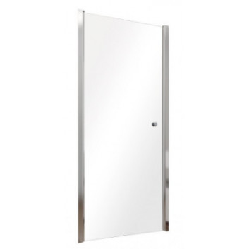 Door shower for recess installation Besco Duo Slide, 140x195cm, sliding, glass transparent, profil chrome