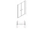 Door shower for recess installation Besco Sinco, 80x195cm, swinging, glass transparent, profil chrome