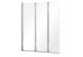 Parawan nawannowy Besco Prime 2, 90x140cm, 2-skrzydłowy, glass transparent, profil chrome