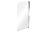 Parawan nawannowy Besco Ambition 1, 75x130cm, 1-skrzydłowy, glass transparent, profil chrome