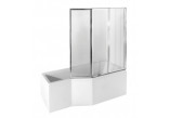Parawan nawannowy Besco Ambition 3, 123,5x139cm, 3-skrzydłowy, glass transparent, profil chrome