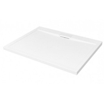 Shower tray rectangular Besco Axim Ultraslim, 100x80cm, acrylic, white