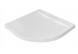 Angle shower tray Besco Axim Ultraslim, 80x80cm, acrylic, white