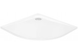Angle shower tray Besco Asco Ultraslim, 90x90cm, konglomeratowy, white
