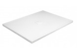 Shower tray rectangular Besco Nox Ultraslim, 100x80cm, konglomeratowy, white