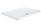 Shower tray rectangular Besco Nox Ultraslim, 140x90cm, black kratka maskująca, konglomeratowy, white