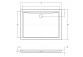 Shower tray rectangular Besco Nox Ultraslim, 140x90cm, black kratka maskująca, konglomeratowy, white
