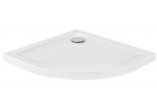 Angle shower tray Besco Aron Slimline, 80x80cm, acrylic, white