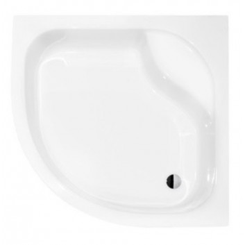 Square shower tray Besco Aquarius Slimline, 90x90cm, acrylic, white