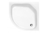 Angle shower tray Besco Diper II, 90x90cm, acrylic, white