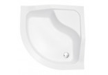 Angle shower tray Besco Oliver I, 90x90cm, z podwyższonym siedziskiem, acrylic, white