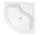 Angle shower tray Besco Oliver II, 90x90cm, z podwyższonym siedziskiem, acrylic, white