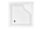 Angle shower tray Besco Alex, 80x80cm, zintegrowana obudowa, acrylic, white