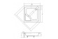 Angle shower tray Besco Alex, 80x80cm, zintegrowana obudowa, acrylic, white