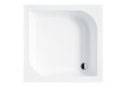 Square shower tray Besco Ares, 80x80cm, acrylic, white