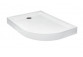 Square shower tray Besco Oskar, 90x90cm, zintegrowana obudowa, acrylic, white