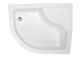 Shower tray asymentryczny Besco Saturn, 100x80cm, prawy, zintegrowana obudowa, acrylic, white