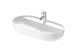 Countertop washbasin Duravit LUV, 80x40cm, without overflow, battery hole, white