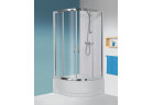 Quadrant shower enclosure Sanplast KP4/TX5b-80/165-S, glass transparent, silver profile shiny