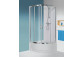 Quadrant shower enclosure Sanplast KP4/TX5B-80, glass transparent, silver profile shiny