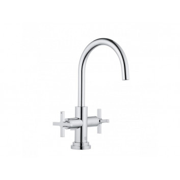 Washbasin faucet Kludi Nova Fonte, uchwyty krzyżowe Classic, chrome