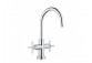 Washbasin faucet Kludi Nova Fonte, uchwyty krzyżowe Classic, chrome