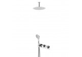 Shower set Bruma Lusa, concealed, round overhead shower 250mm, ceiling mount, handshower 3-functional, sunset
