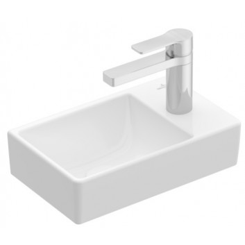 Vanity washbasin small Villeroy&Boch, 36x22cm, left, CeramicPlus, Weiss Alpin