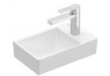 Vanity washbasin small Villeroy&Boch, 36x22cm, left, CeramicPlus, Stone White