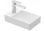 Vanity washbasin small Villeroy&Boch, 36x22cm, left, Weiss Alpin