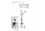 Shower set with concealed mixer, Paffoni Effe, overhead shower 30x30cm, arm 200mm, chrome