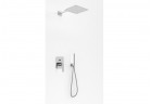 Concealed shower set Kohlman Experience, with head shower kwadratową 20cm, chrome