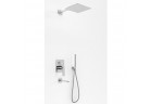 Concealed shower set Kohlman Experience, with head shower kwadratową 20cm, 3 wyjścia wody, chrome