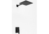 Concealed shower set Kohlman Experience, with head shower okrągłą 25cm, 1 wyjście wody, black mat