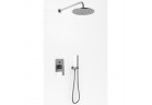 Concealed shower set Kohlman Experience Gray, with head shower okrągłą 30cm, szczotkowany grafit