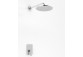 Shower set Kohlman Axis, concealed, round overhead shower 20cm, 2 wyjścia wody, chrome