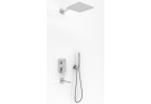 Shower set Kohlman Excelent, concealed, square overhead shower 30cm, 3 wyjścia wody, chrome