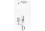 Shower set Kohlman Excelent, concealed, square overhead shower 25cm, 2 wyjścia wody, chrome