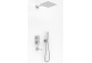 Shower set Kohlman Excelent, concealed, square overhead shower 25cm, 2 wyjścia wody, chrome