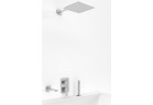 Bathtub set Kohlman Excelent, concealed, square overhead shower 20cm, 3 wyjścia wody, chrome